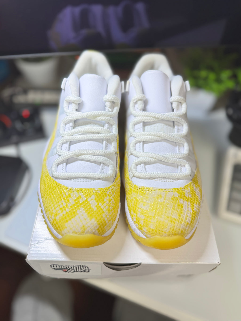 "Yellow Snakeskin" Air Jordan Retro 11 Low (WMNS)