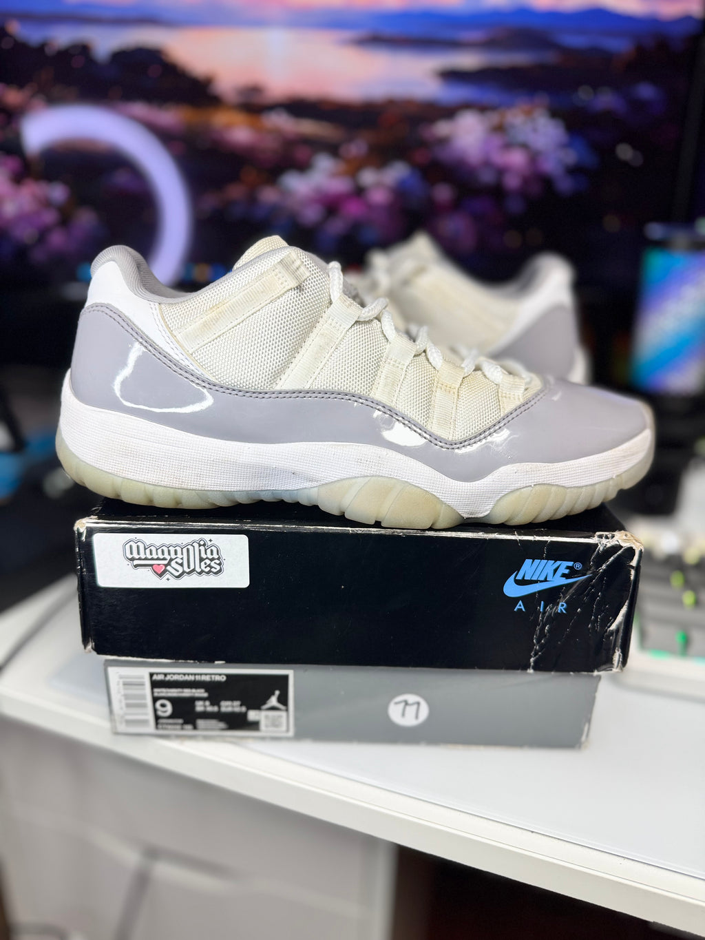 "Cement Grey" Air Jordan Retro 11 Low
