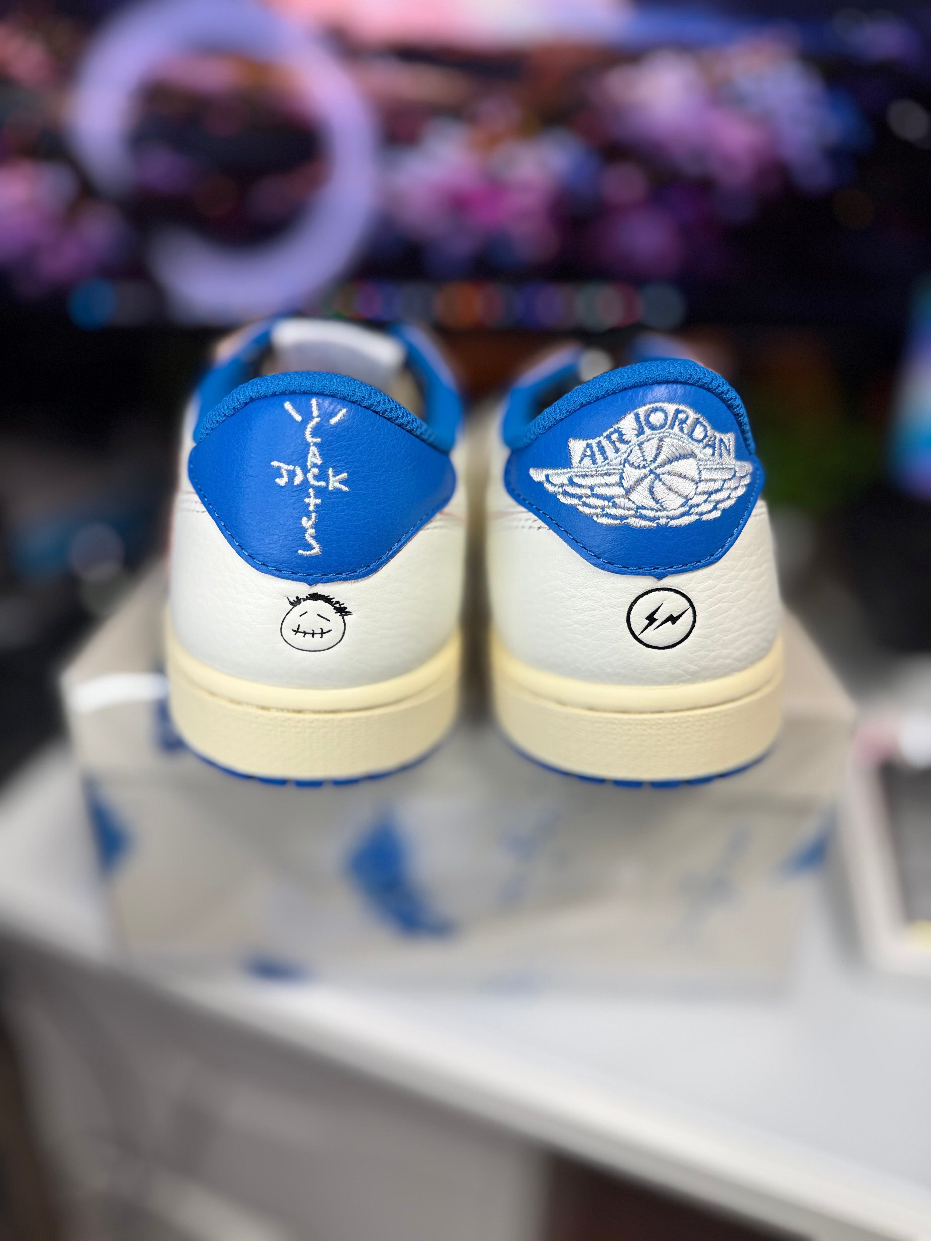 “Military Blue” Fragment Travis Scott Air Jordan Retro 1 Low