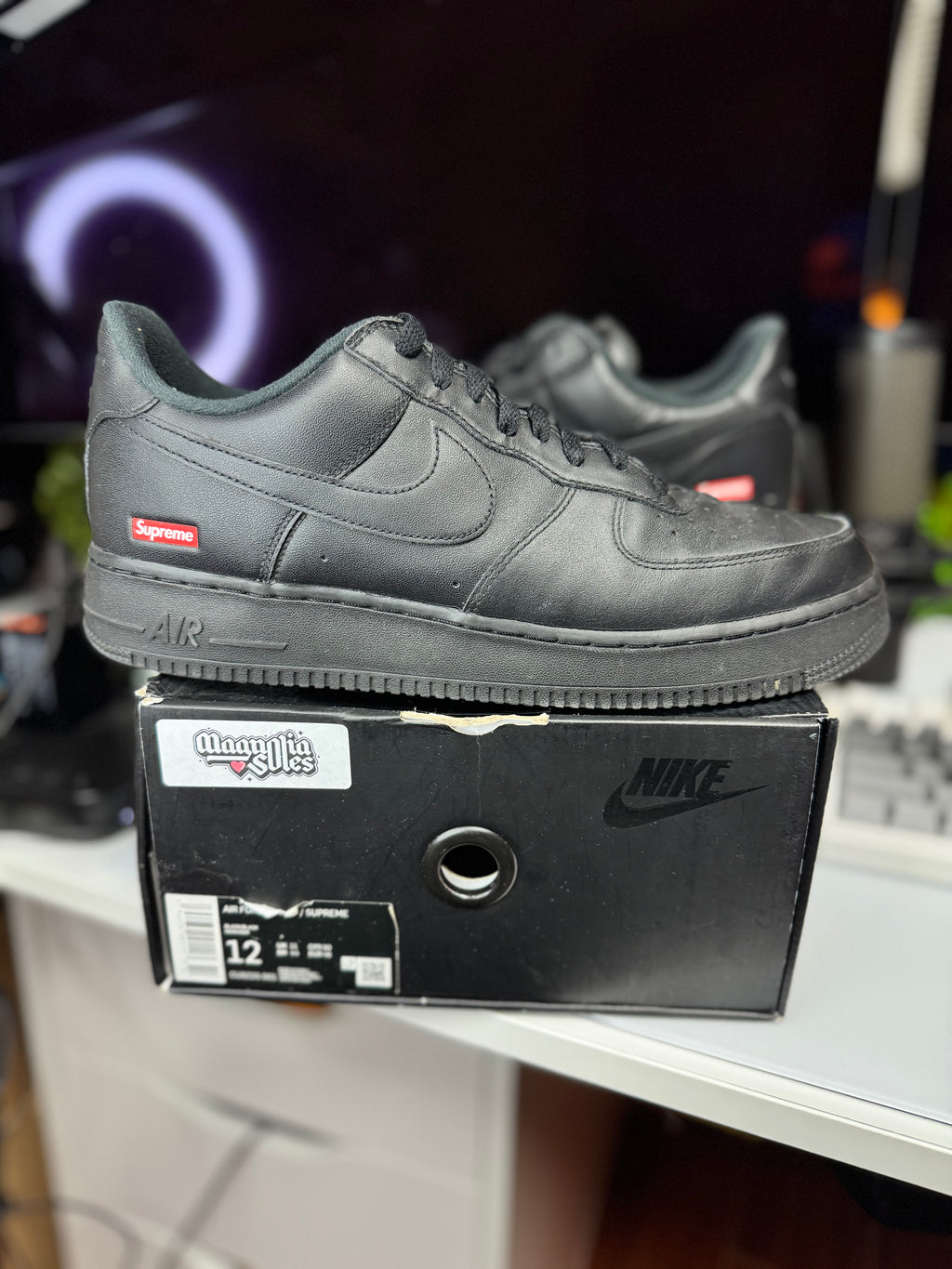 "Black Supreme" Nike AIr Force 1 Low