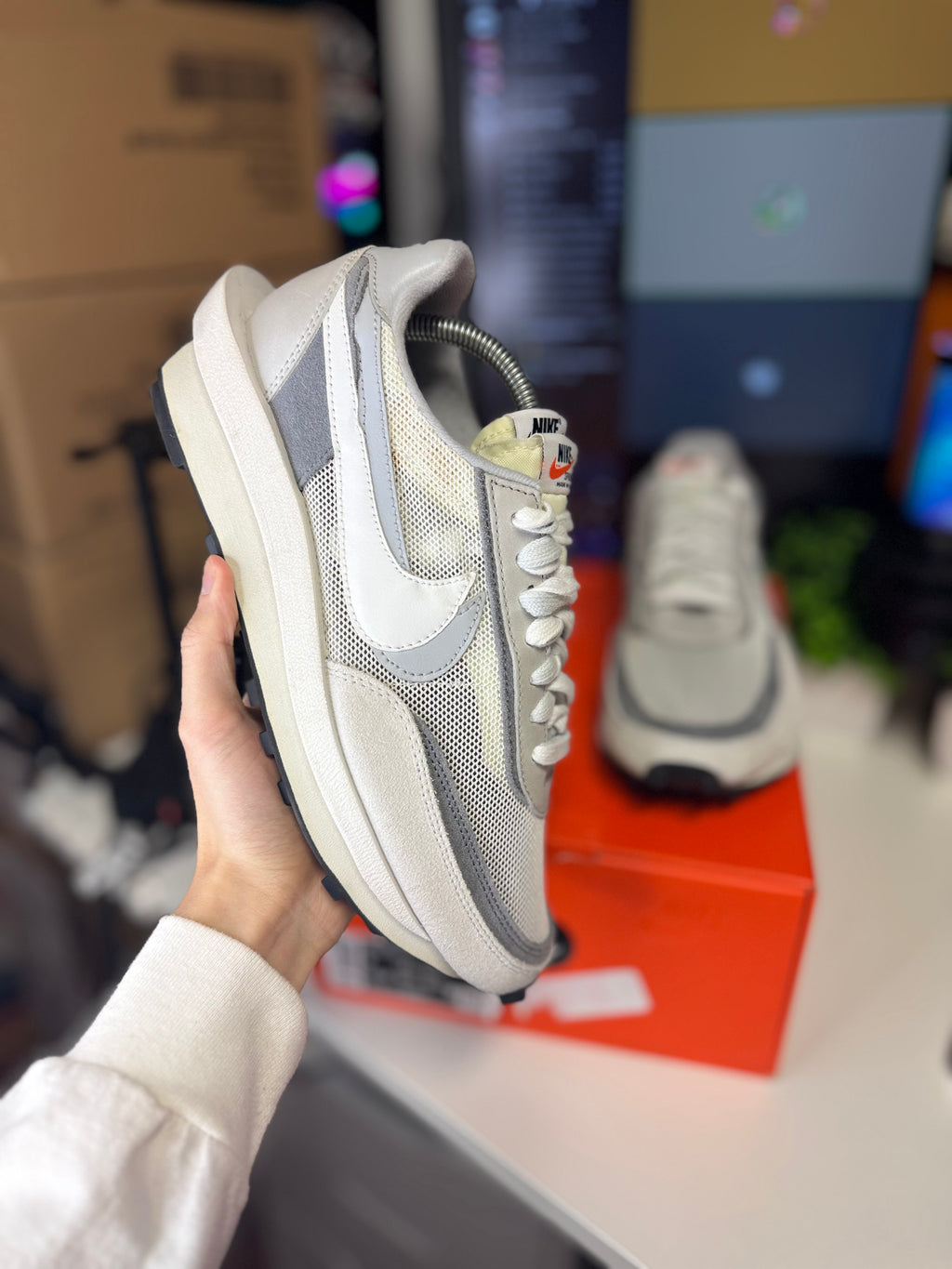 "Sacai Grey" Nike LD Waffle