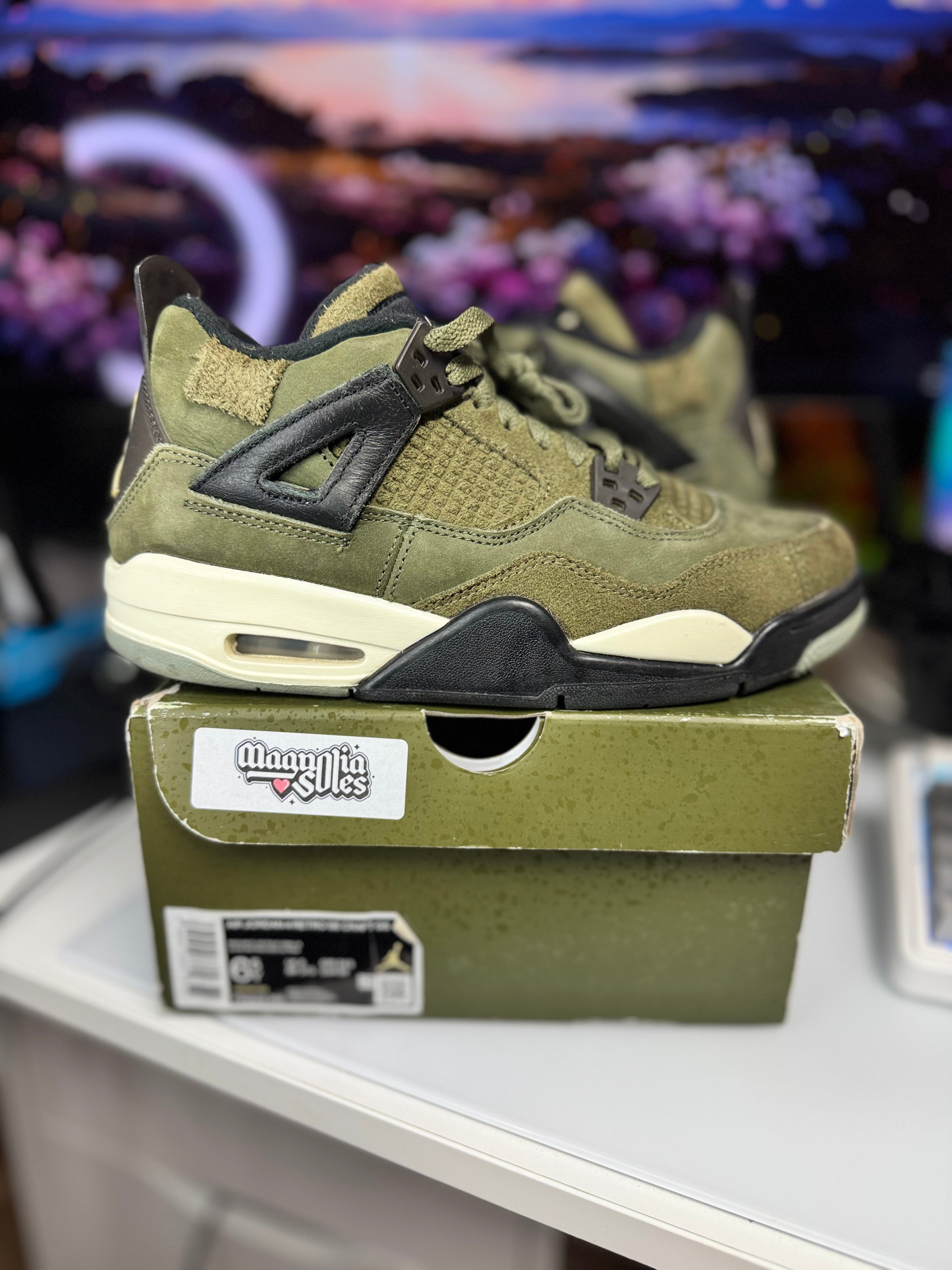 "Olive Craft" Air Jordan Retro 4 (GS)