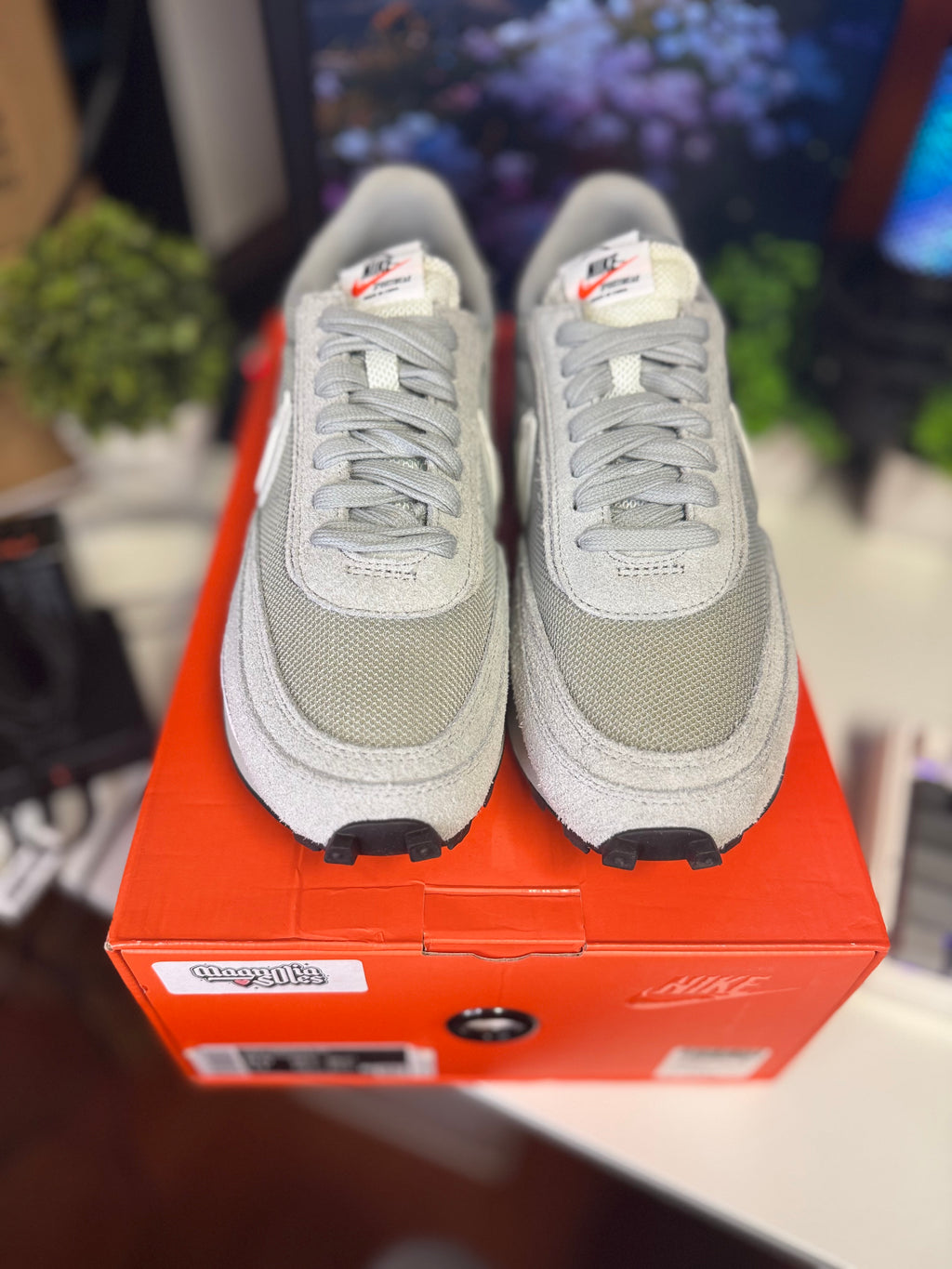 "Grey" Sacai x Fragment Nike LD Waffle