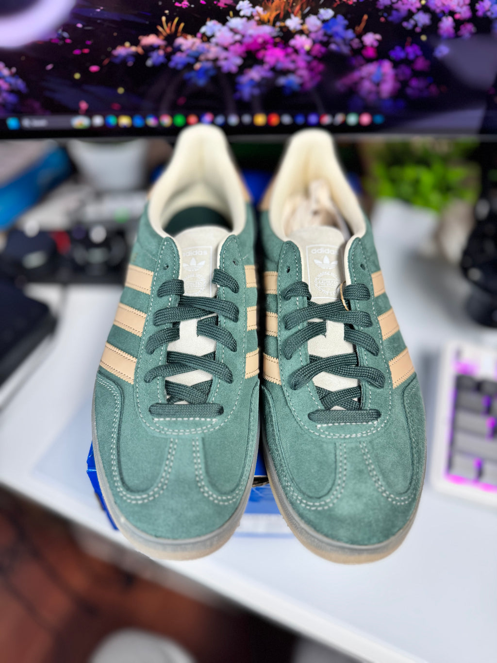 "Olive Green" Adidas Gazelle Indoor