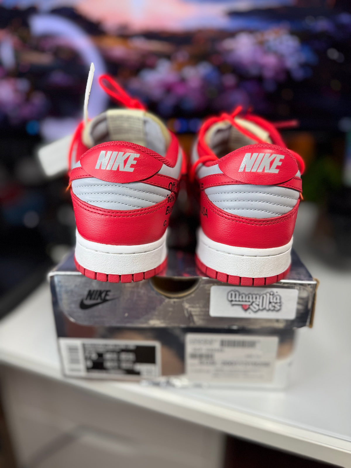 "University Red" Off White Nike Dunk Low