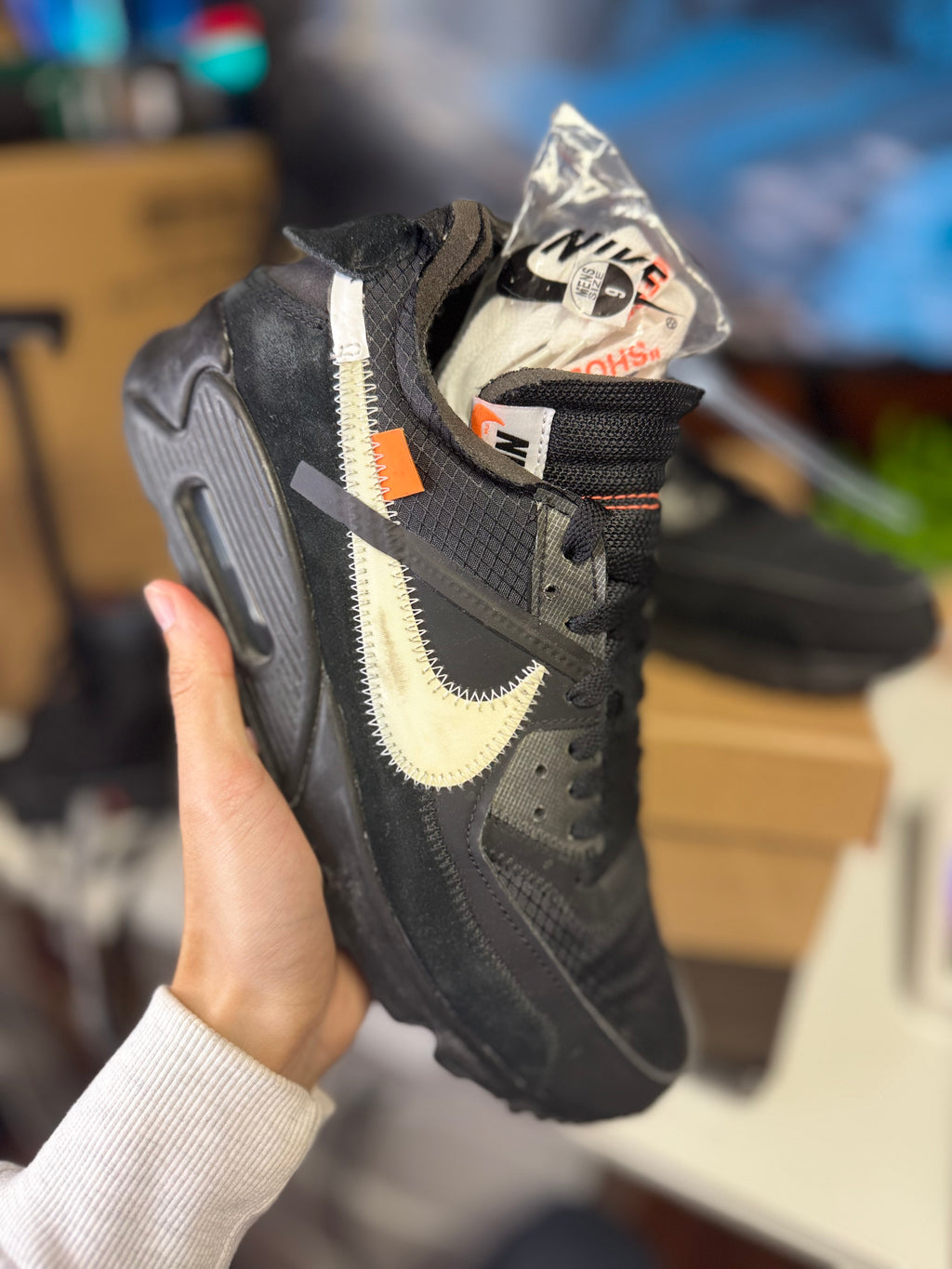 "Off White Black" Nike Air Max 90