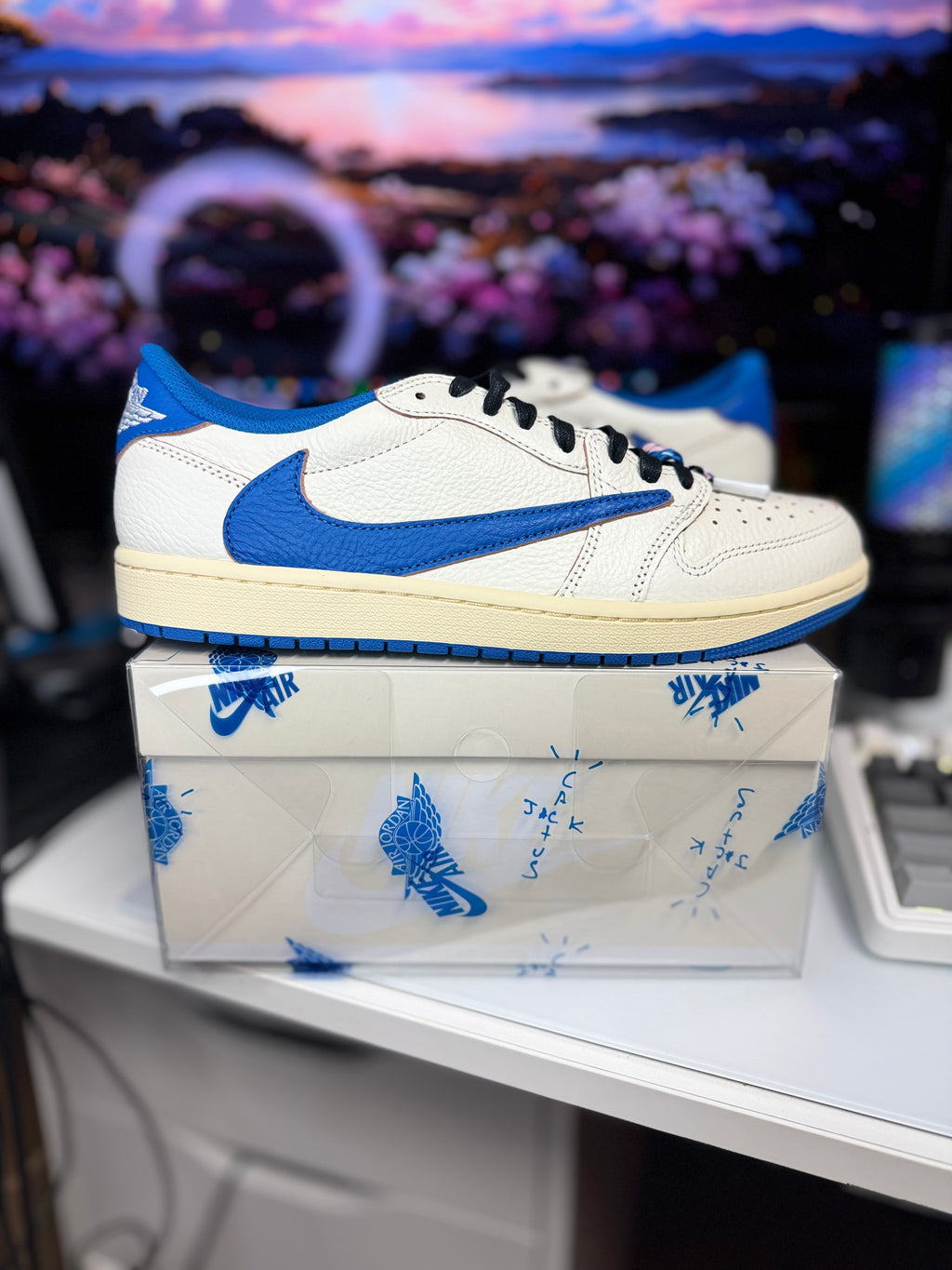 “Military Blue” Fragment Travis Scott Air Jordan Retro 1 Low