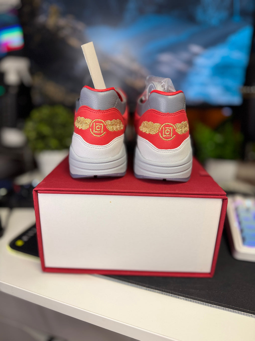 "Clot Kiss of Death Solar Red" Nike Air Max 1 (Special Box)