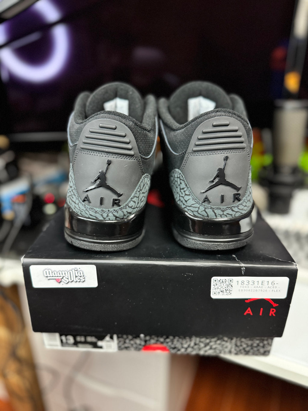 "Black Cat" Air Jordan Retro 3