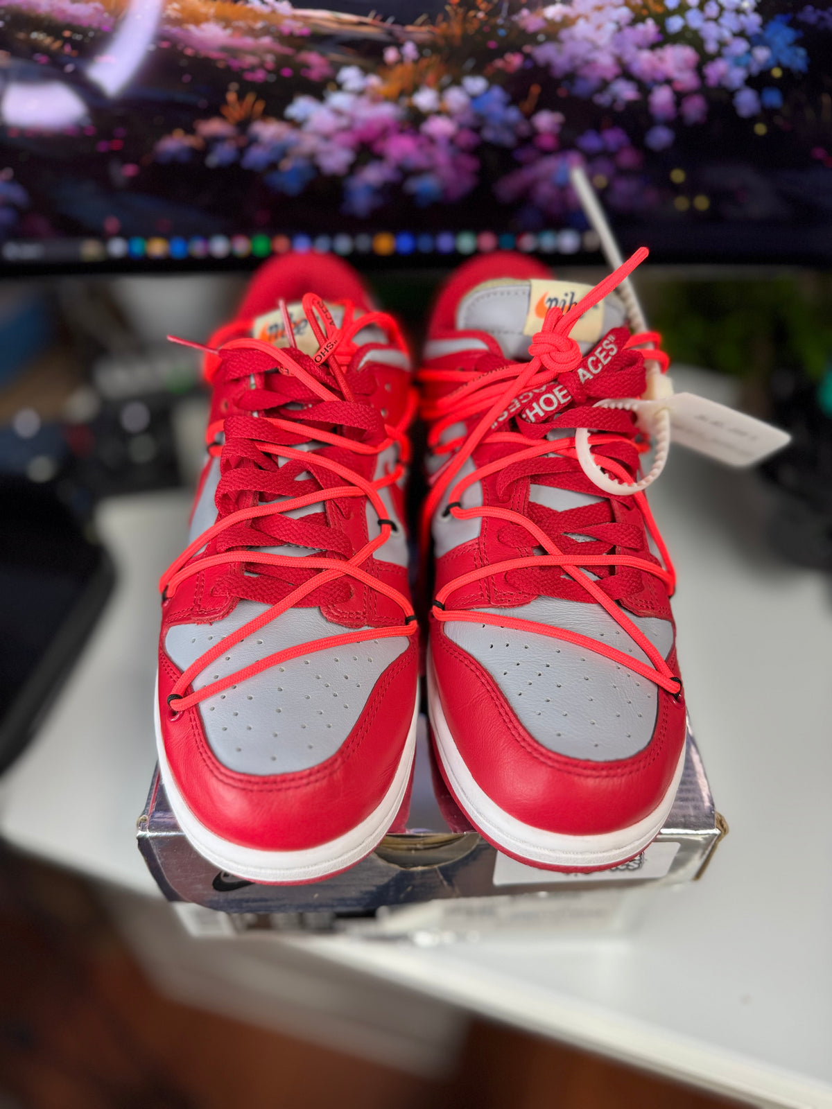 "University Red" Off White Nike Dunk Low