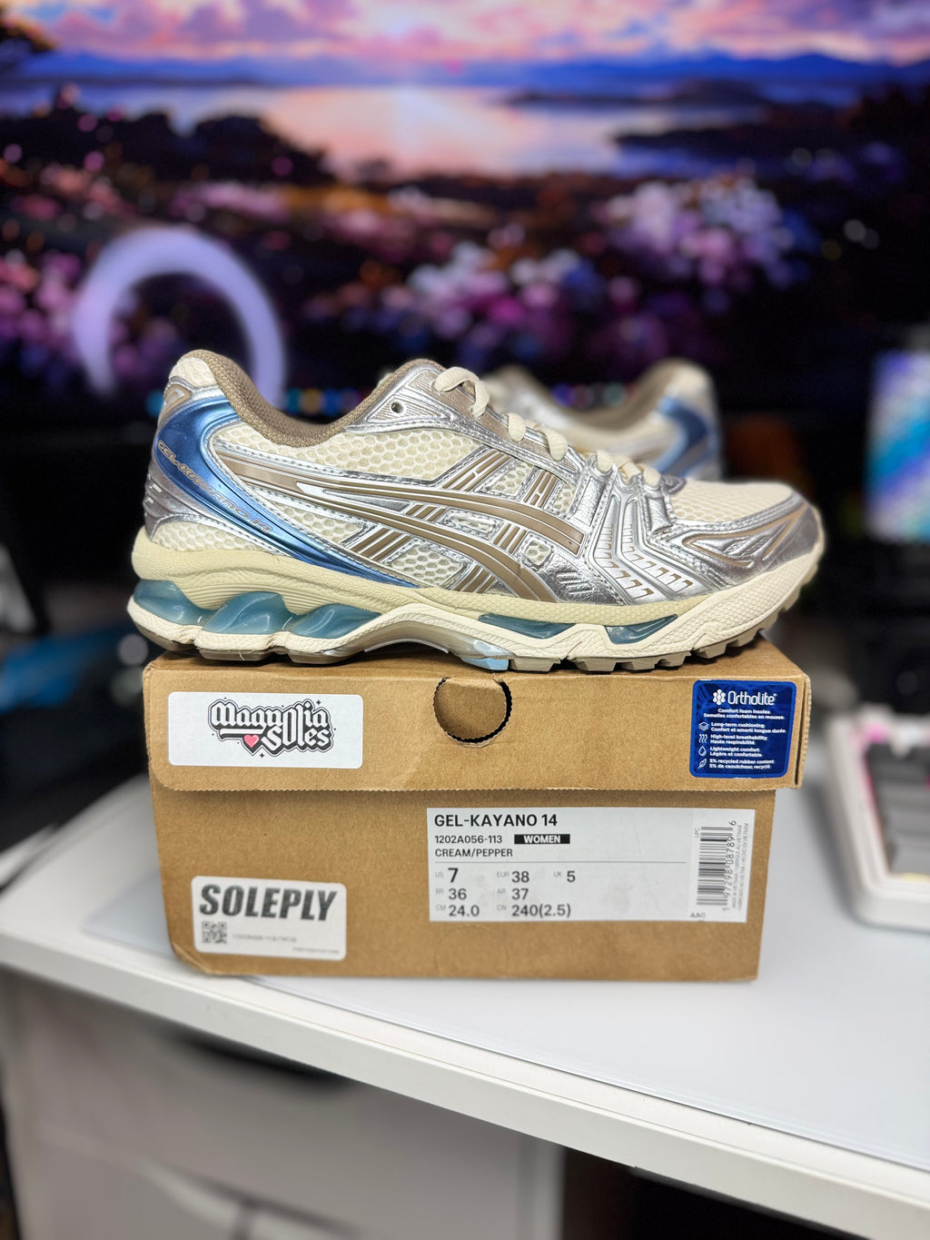 "Cream Pepper" Asics Gel Kayano 14