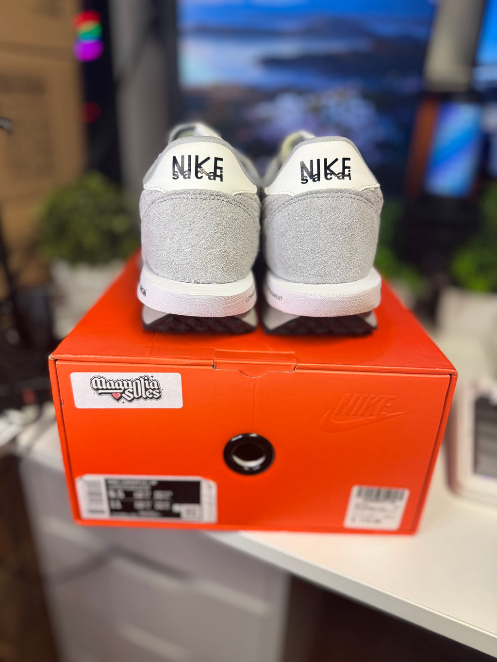"Grey" Sacai x Fragment Nike LD Waffle