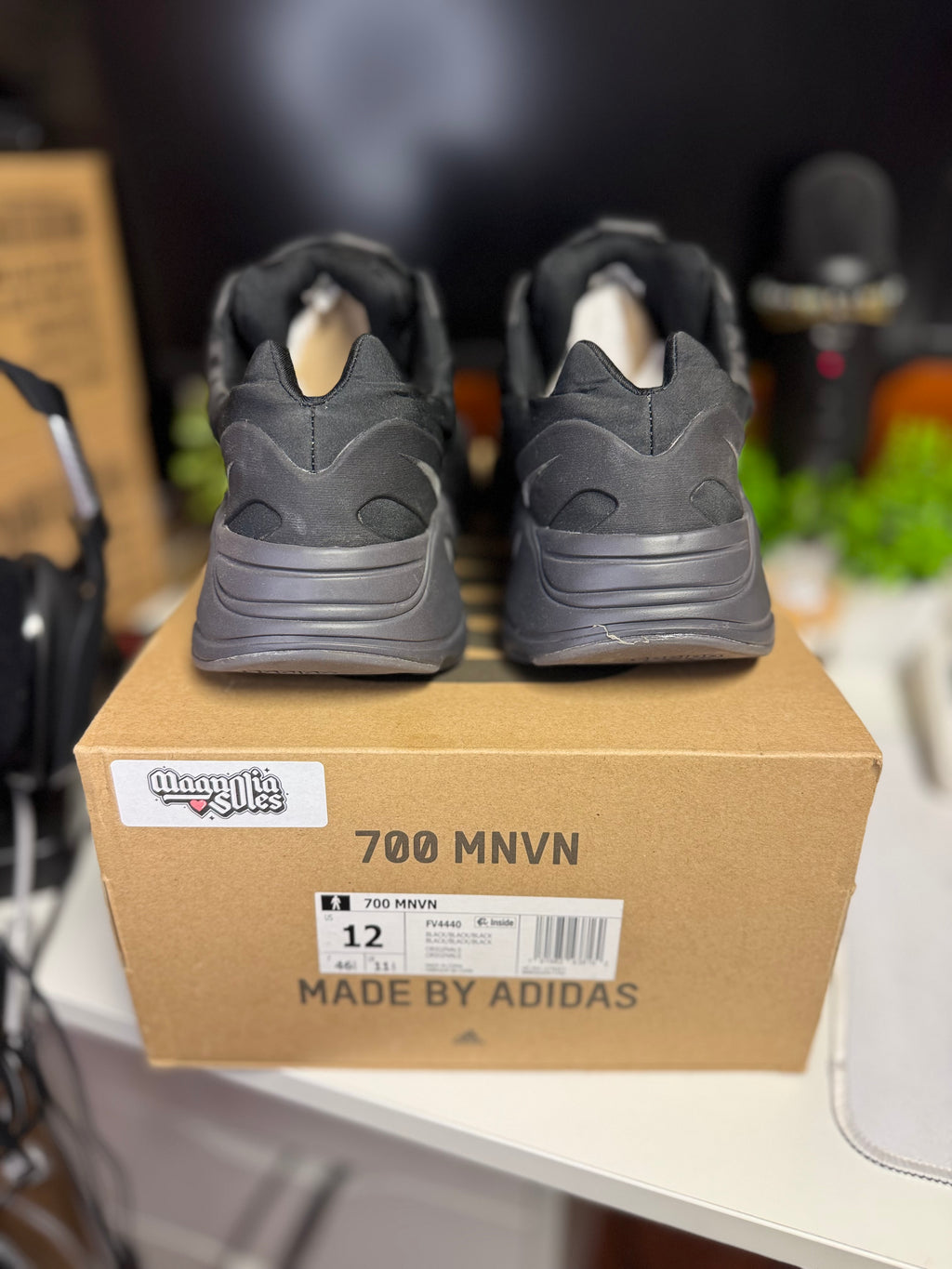"Triple Black" Adidas Yeezy 700 MNVN