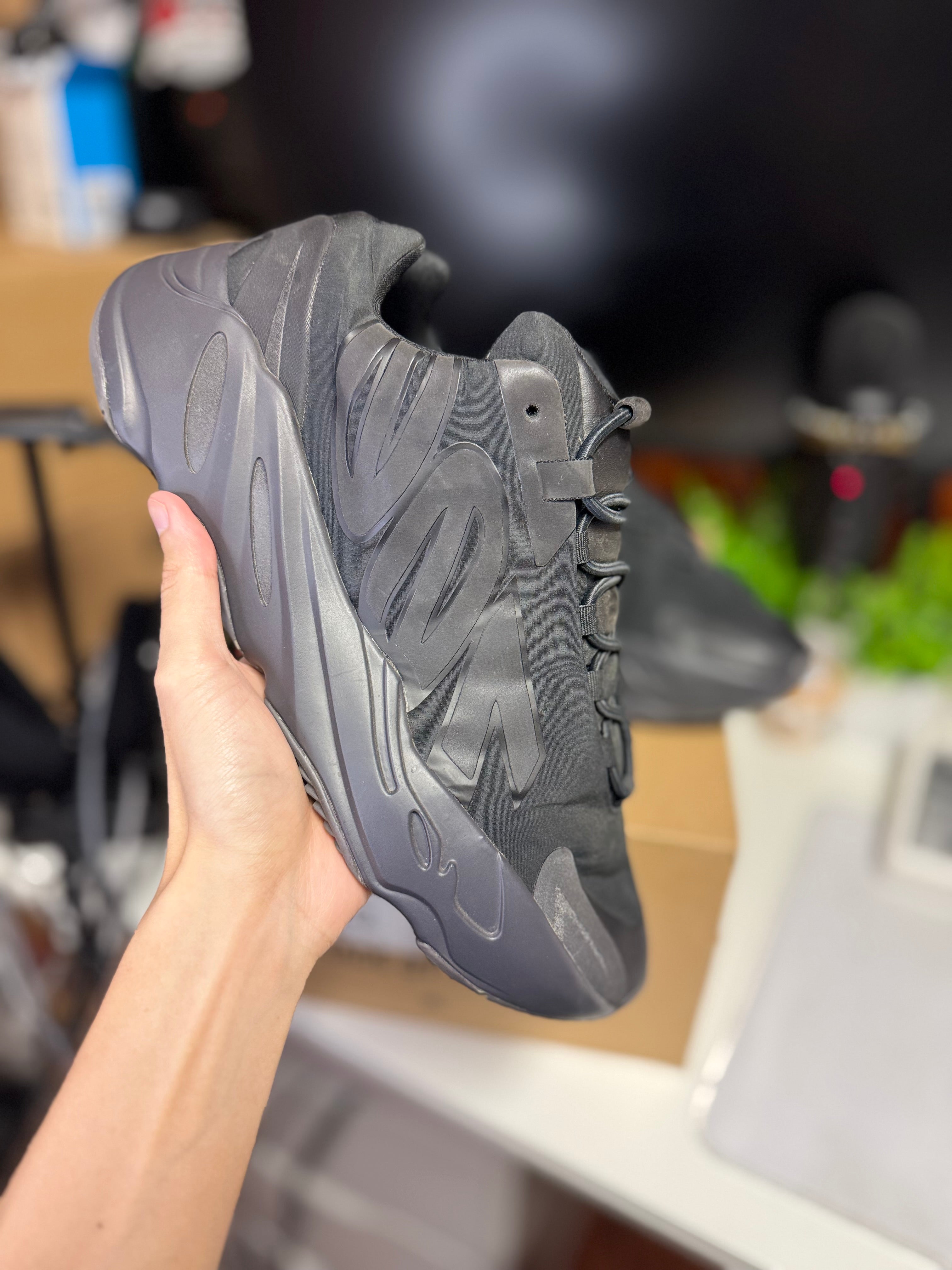"Triple Black" Adidas Yeezy 700 MNVN