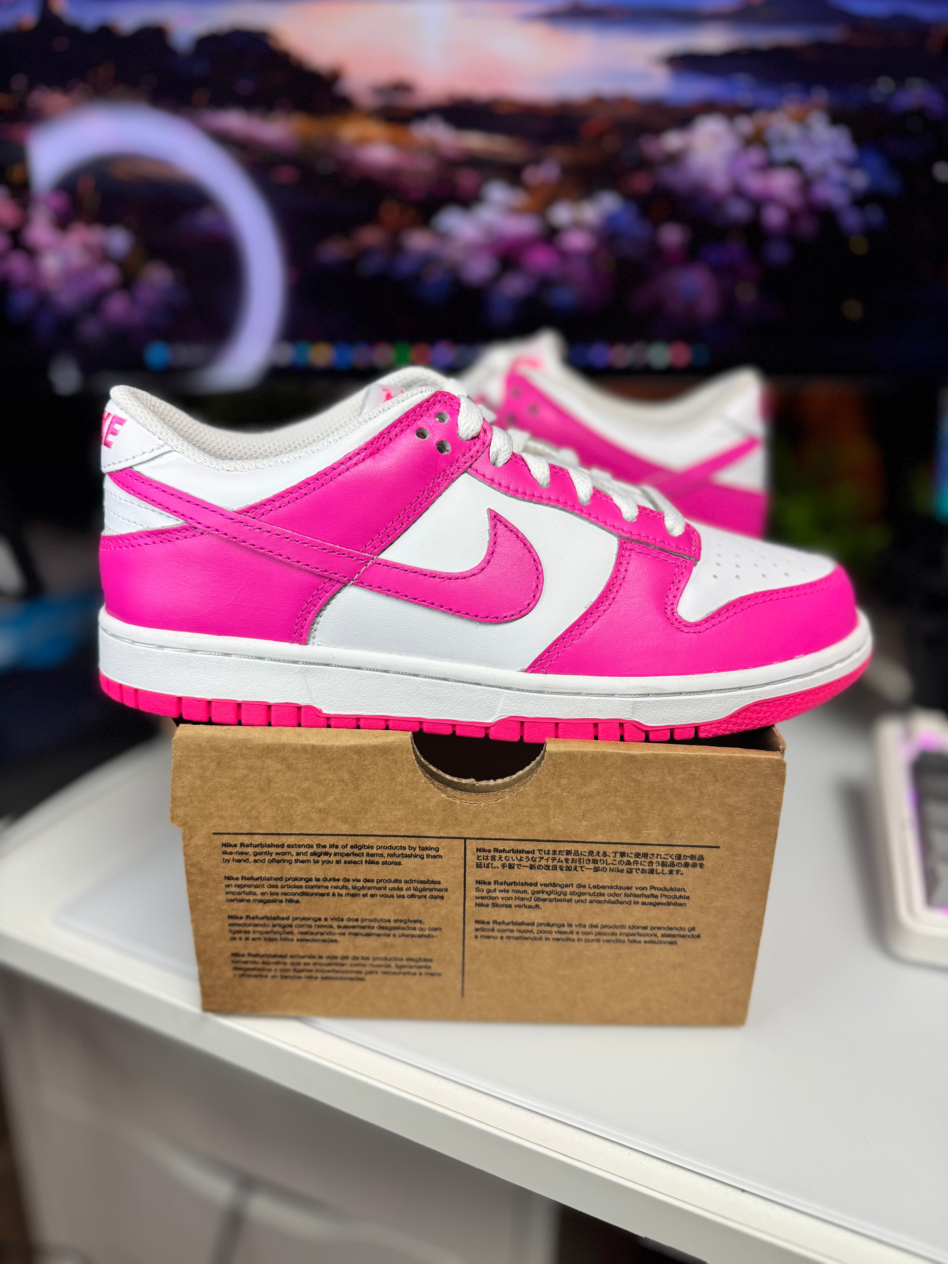 "Fuchsia Pink" Nike Dunk Low (GS)