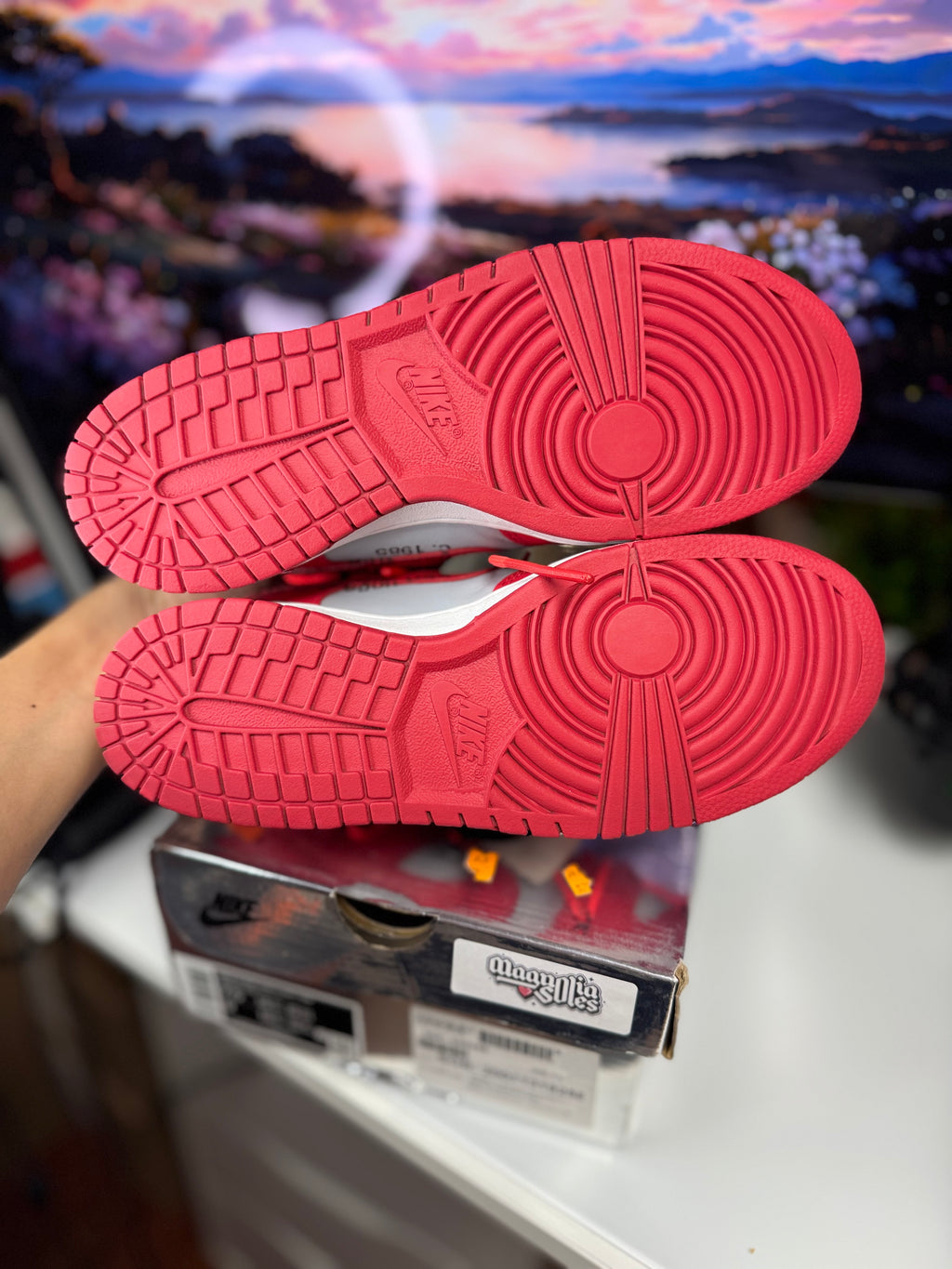 "University Red" Off White Nike Dunk Low